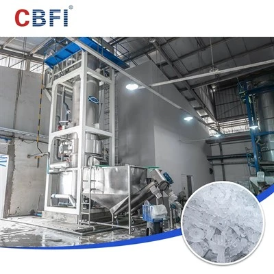 CBFI integrovaný trubkový stroj na výrobu ledu použitý v procesu míchání plnění