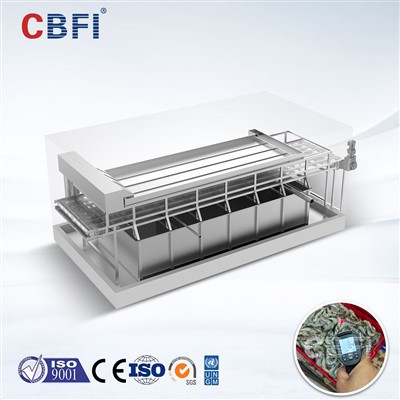 Rychlozmrazovací stroj se slanou vodou pro ekvádorské zpracování mořských plodů